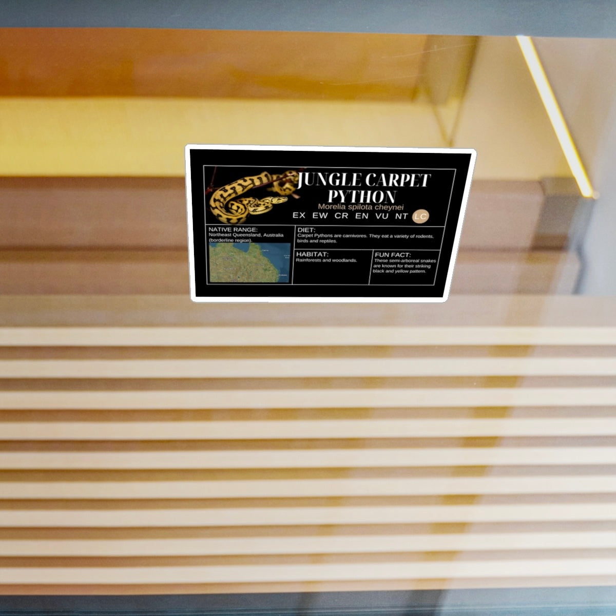 Jungle Carpet Python Sticker Label