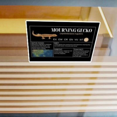 Mourning Gecko Label Sticker