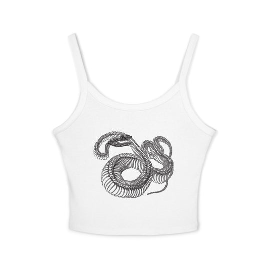 Snake Skeleton Graphic Women's Spaghetti Strap Tank Top