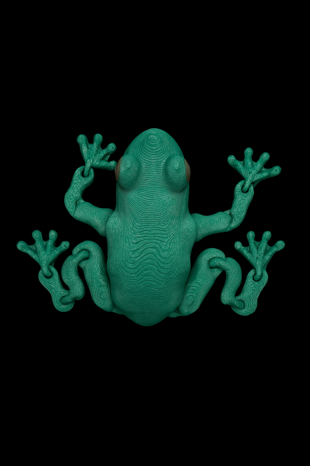 3D Printed Green Dart Frog